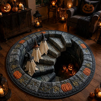 Halloween Rug Ghost Well Vintage