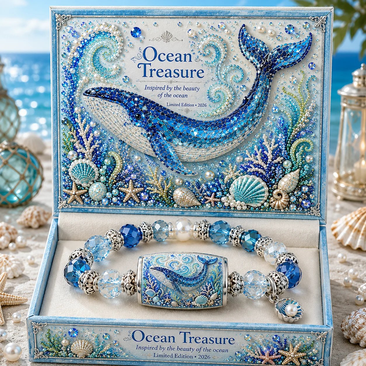 🌊 Last Day 49% OFF – Ocean Theme Charm Bracelet Collection | Blue Beaded Marine Life Jewelry Inspired by the Sea 💙🐚