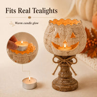 Pumpkin Tealight Candle Holder Set🎃