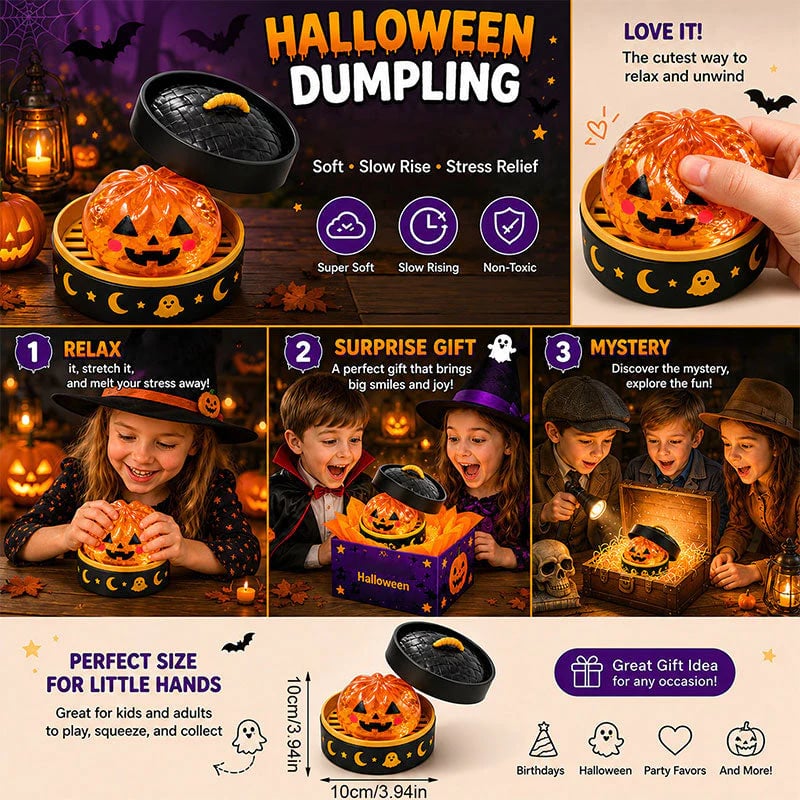 🎃 Halloween Dumpling Squeeze Squishy Toy⏰ Limited Time 46% Discount for Early Shoppers