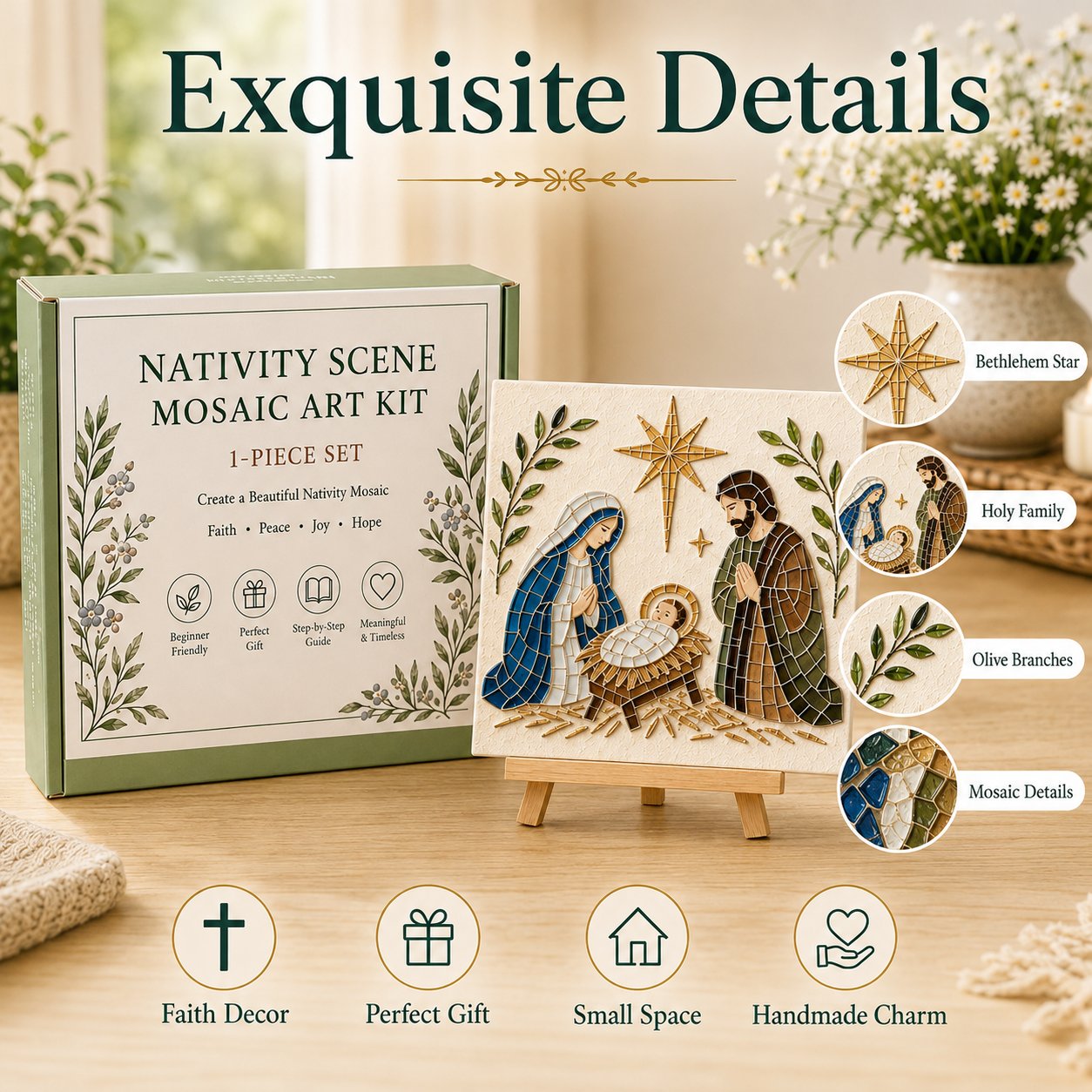 💥 LAST DAY 49% OFF - Nativity DIY Art Kit – Beginner-Friendly ✨