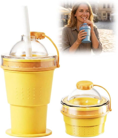 🧊 2026 New 2-In-1 Collapsible Silicone Ice Ball Maker Cup