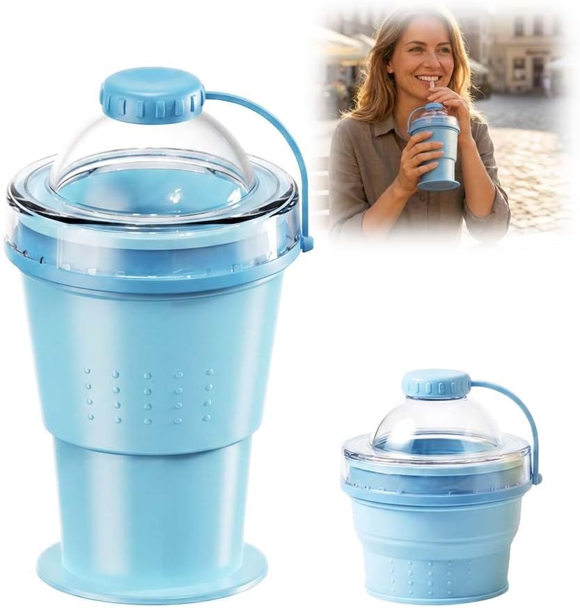 🧊 2026 New 2-In-1 Collapsible Silicone Ice Ball Maker Cup
