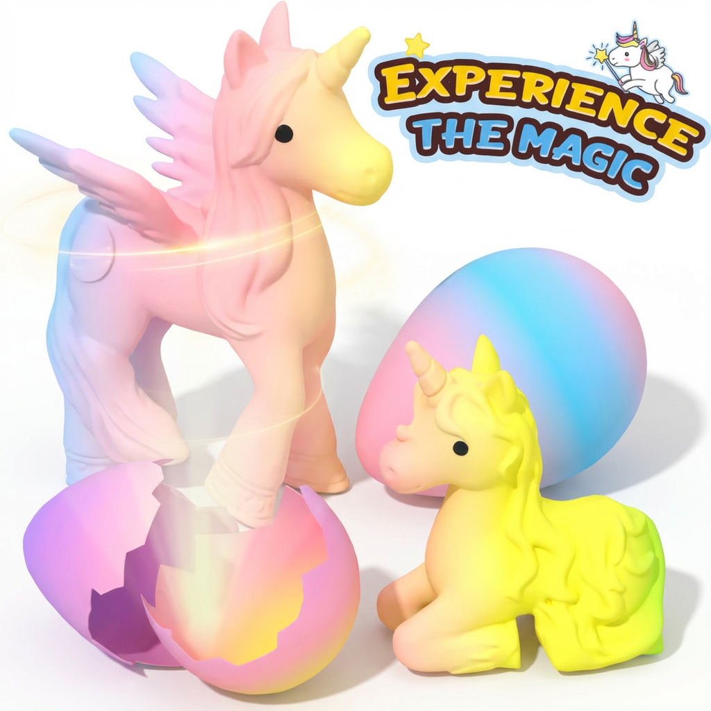 🦄Magical Hatching Unicorn Surprise Eggs✨6 Pack Enchantment & Surprise💦Water-Grow & Spark Joy — Kids’ Enchanted Surprise Toy🎁