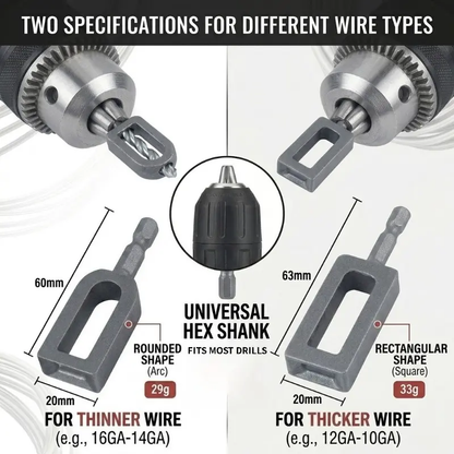 🔩 Heavy-Duty Wire Twister Tool for Drill ⚙️, High-Carbon Steel Rebar Tie Wire Twisting Bit, Fast Wire Tying Attachment for Construction 🏗️, Fencing 🚧, and Gardening 🌱