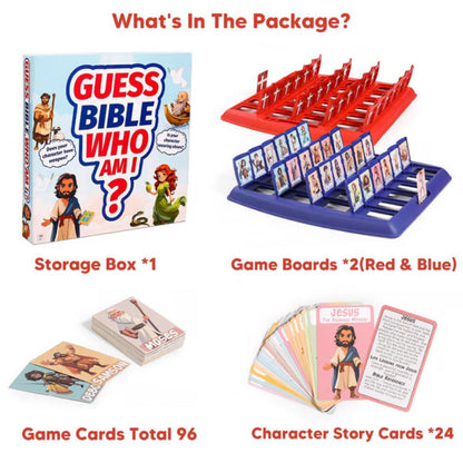 ✝️ Guess Bible Who I Am – Bible Board Game for Kids & Families | 24 Characters | Fun Christian Gift