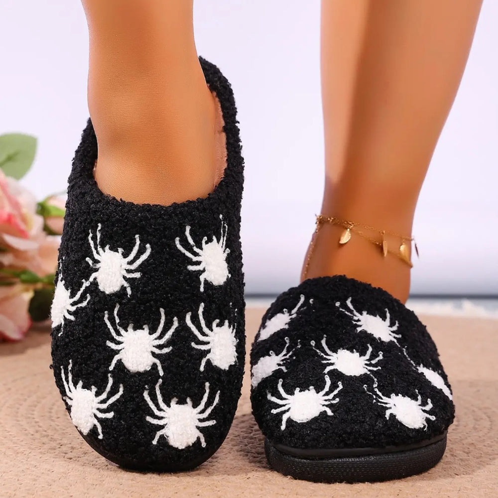 Halloween Pumpkin Slippers – Cozy Warm Indoor House Shoes