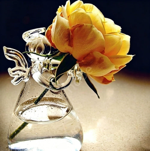 🕊️ Guardian Angel Flower Vase – Handmade Glass Keepsake | “I’m Always With You” Gift for Mother, Wife, or Friend 💐