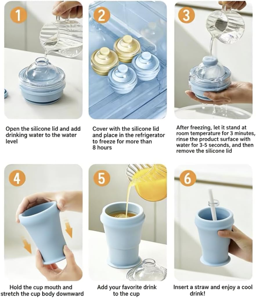 🧊 2026 New 2-In-1 Collapsible Silicone Ice Ball Maker Cup