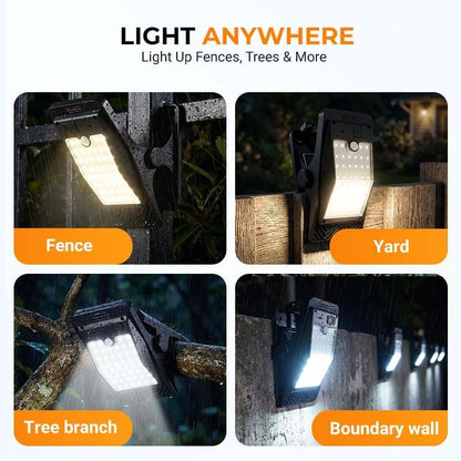 ☀️ Solar Clip Light with Motion Sensor – 2-Pack, 3 Modes, Waterproof Outdoor Light for Fence, Patio, Camping & Garage
