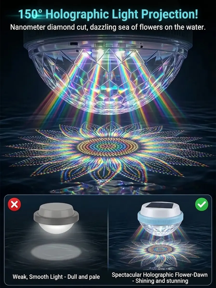 🔥Summer Sale 50% OFF🐟✨ Solar Floating Pool Light
