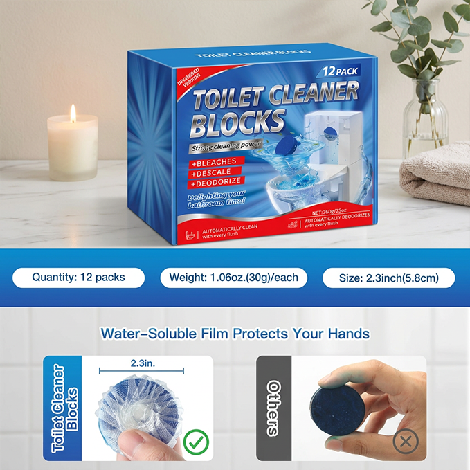 🚽 Toilet Bowl Cleaner Tablets | 🔥 Buy 1 Get 1 Free & Buy 2 Get 2 Free | ✨ Auto Bleach, Descale & Deodorize