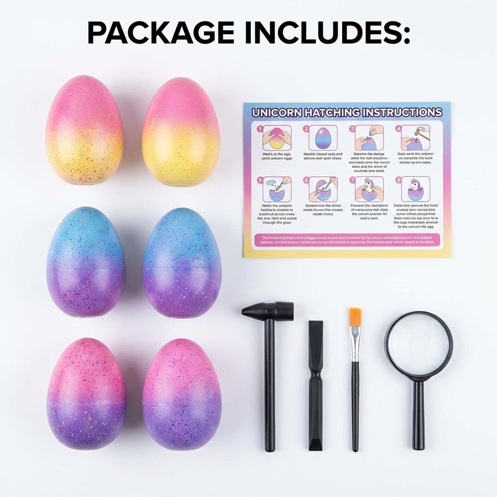 🦄Magical Hatching Unicorn Surprise Eggs✨6 Pack Enchantment & Surprise💦Water-Grow & Spark Joy — Kids’ Enchanted Surprise Toy🎁