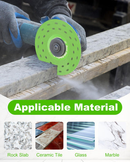 4.5" Diamond Disc for Rock Slabs 🪨 Ceramic · Tile · Marble · Granite 💎 Vacuum Brazed · Ultra-Thin 🔧 Angle Grinder · Bench Grinder · Die Grinder