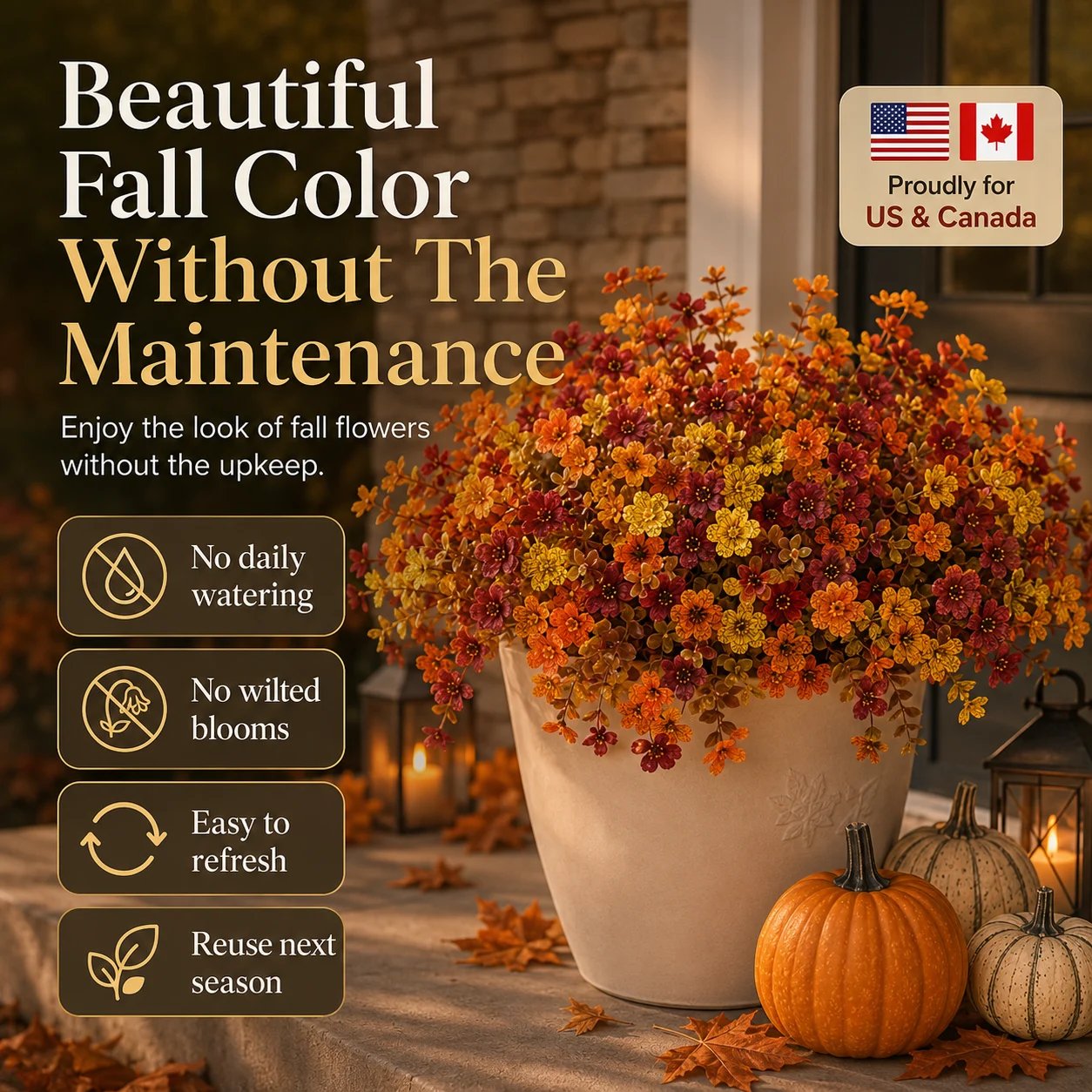 🍂 Fall Porch Faux Flower Bundles