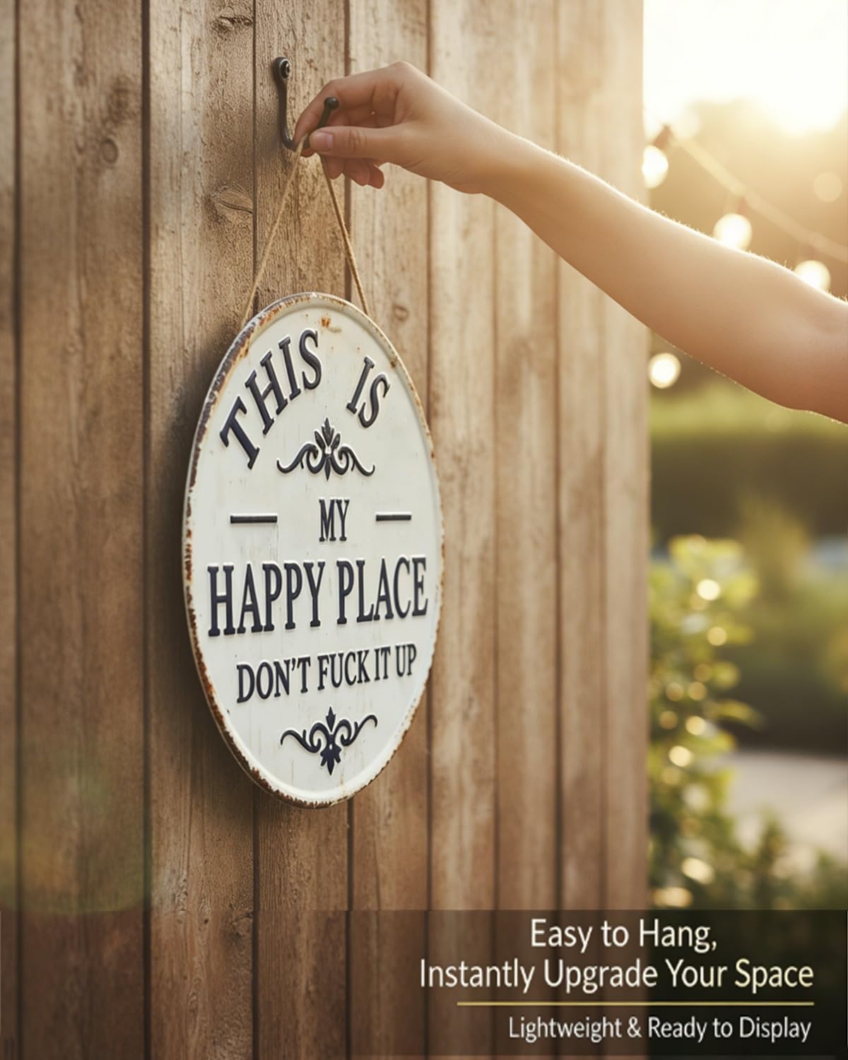 🏡✨ “This Is My Happy Place” Door Sign