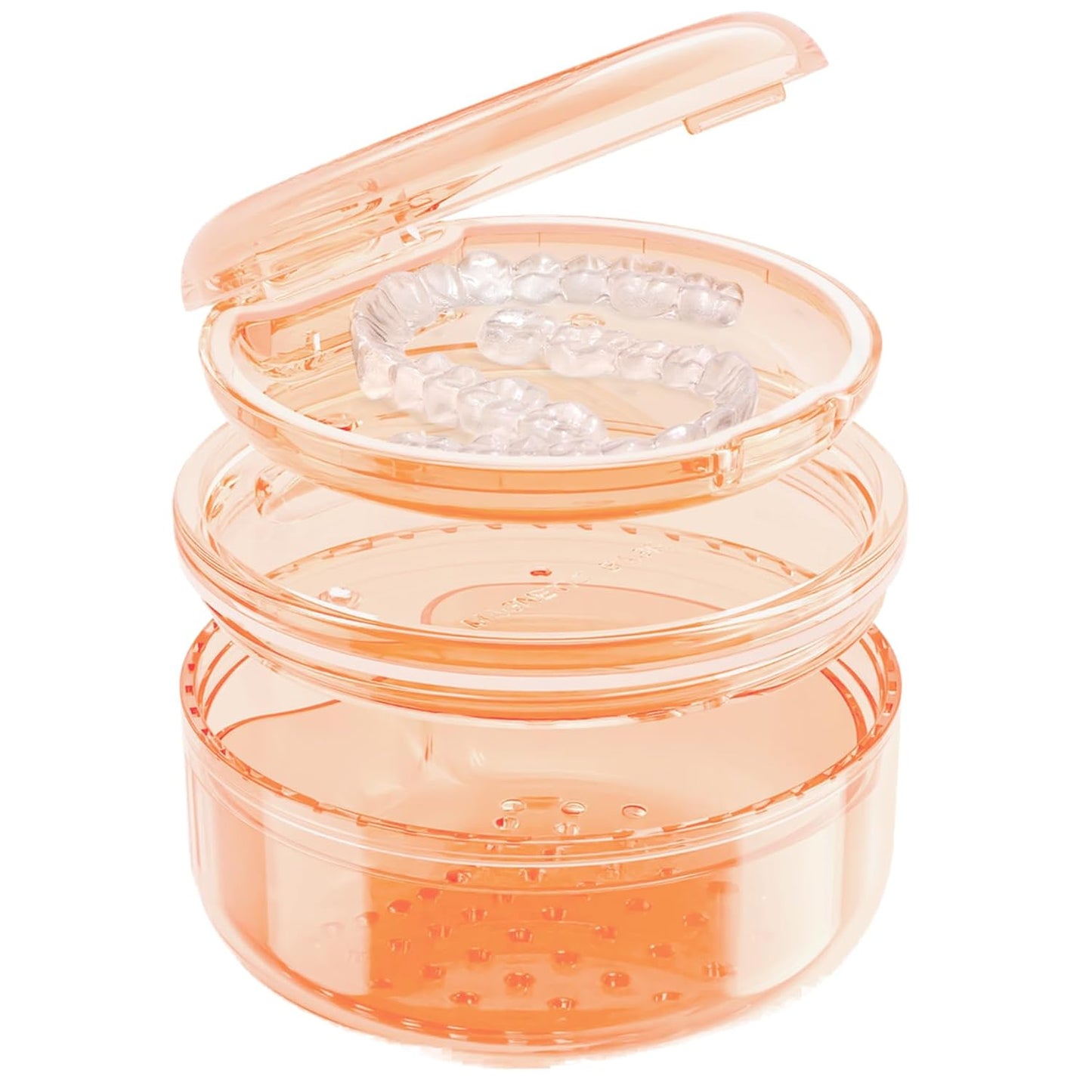 🧼Denture Case Retainer Cleaning Case: ✅ 2 in 1 Retainer Case,No-Leak, Complete Clean Care