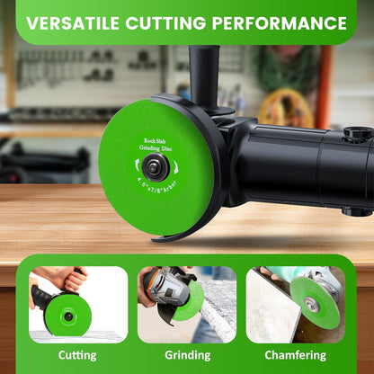 4.5" Diamond Disc for Rock Slabs 🪨 Ceramic · Tile · Marble · Granite 💎 Vacuum Brazed · Ultra-Thin 🔧 Angle Grinder · Bench Grinder · Die Grinder