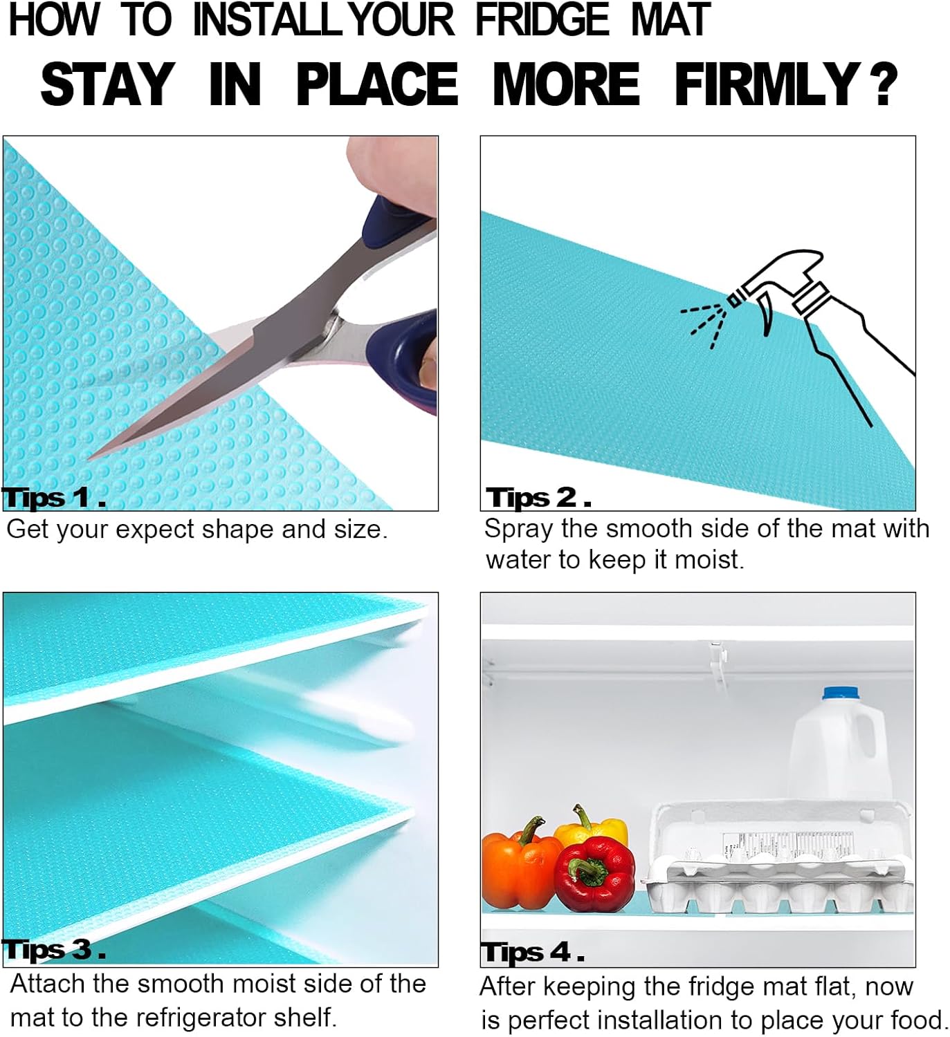 🔥🔥🔥 FOMONEST™ Fridge Liner Mats — 🧊Waterproof, Washable and Trim-to-Fit