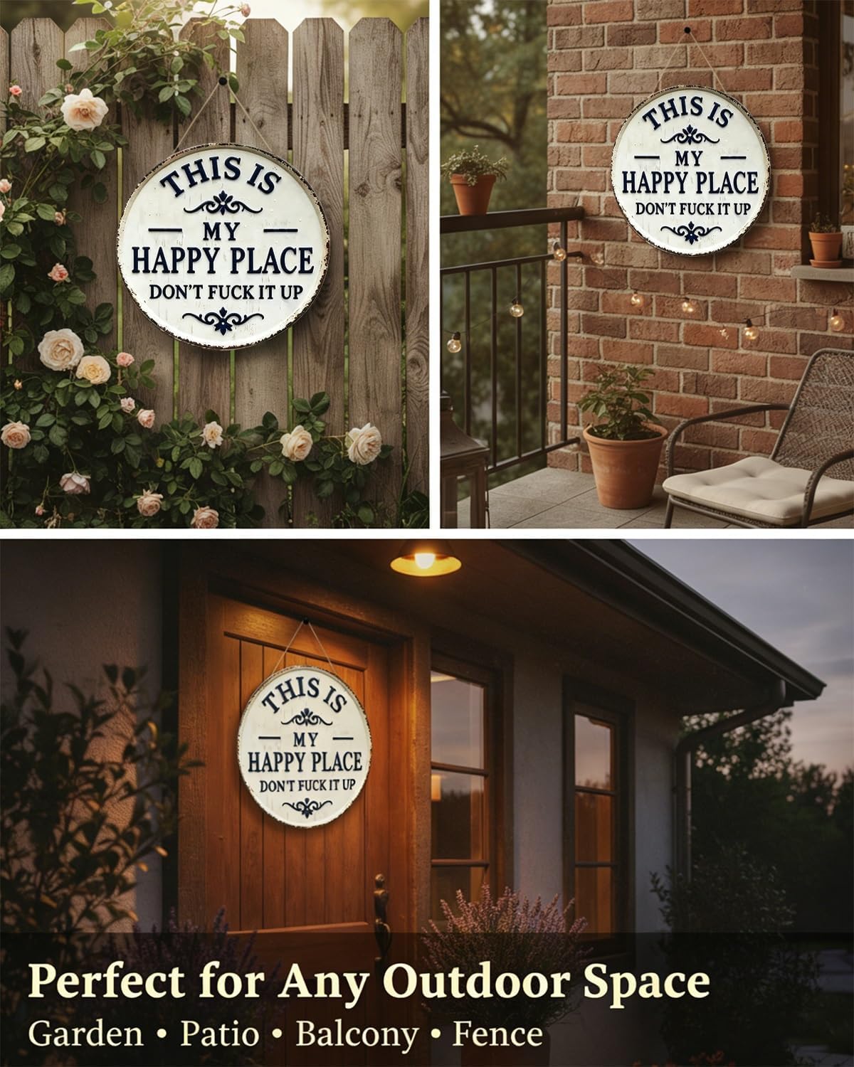 🏡✨ “This Is My Happy Place” Door Sign