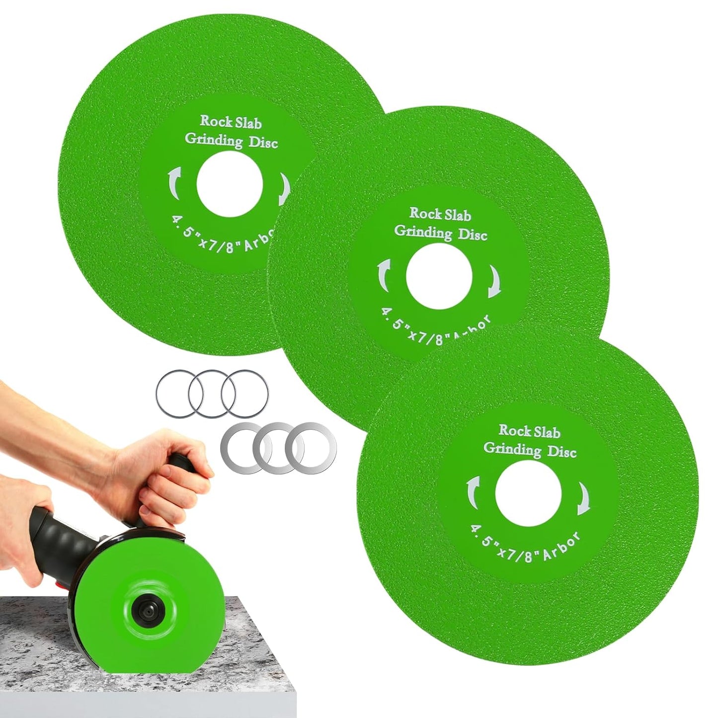 4.5" Diamond Disc for Rock Slabs 🪨 Ceramic · Tile · Marble · Granite 💎 Vacuum Brazed · Ultra-Thin 🔧 Angle Grinder · Bench Grinder · Die Grinder