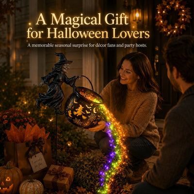 🔥Halloween Witch Cauldron Garden Light