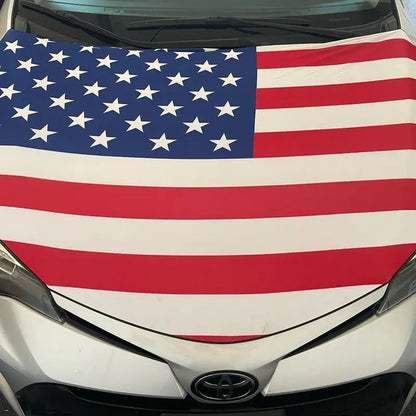 Show Your American Pride – American Flag Car Hood Cover Universal Size | 4th of July Ready🦅