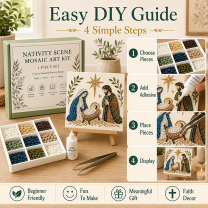 💥 LAST DAY 49% OFF - Nativity DIY Art Kit – Beginner-Friendly ✨
