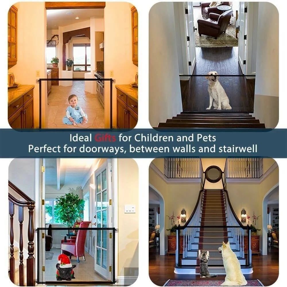 🐾 Multi-Purpose Portable Safety Gate for Kids & Pets – Doorway & Stair Guard