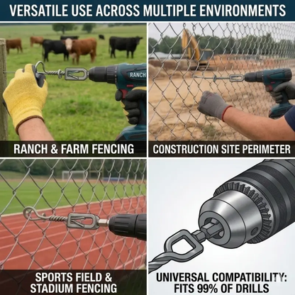 🔩 Heavy-Duty Wire Twister Tool for Drill ⚙️, High-Carbon Steel Rebar Tie Wire Twisting Bit, Fast Wire Tying Attachment for Construction 🏗️, Fencing 🚧, and Gardening 🌱