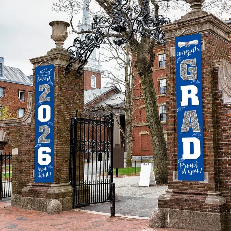 🎓Class of 2026 Graduation Banner | Congrats Grad Front Door Porch Decor for Graduation Party