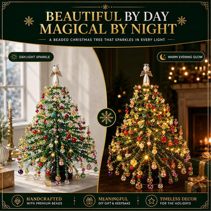 🎄✨ DIY Beaded Christmas Tree Kit – 🎅Create Your Own Sparkling Holiday Decoration
