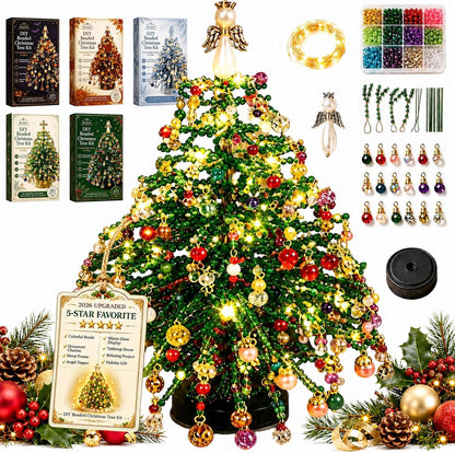 🎄✨ DIY Beaded Christmas Tree Kit – 🎅Create Your Own Sparkling Holiday Decoration