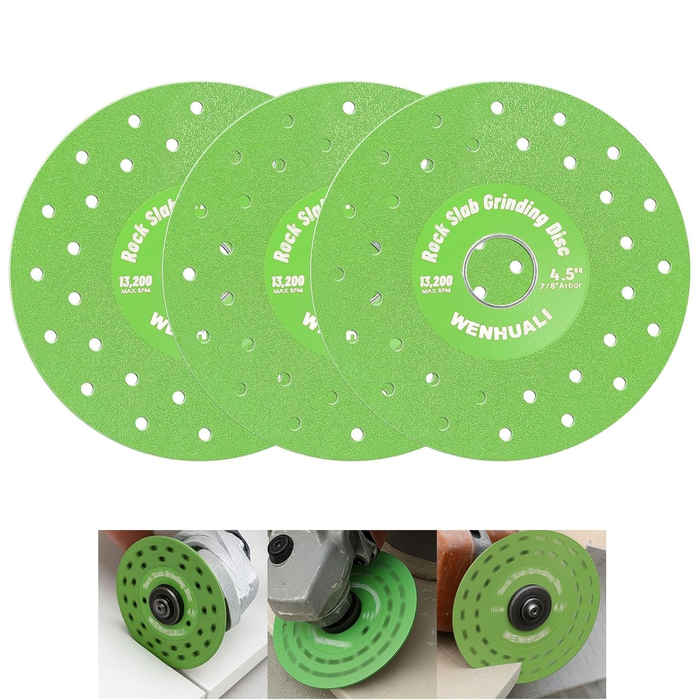 4.5" Diamond Disc for Rock Slabs 🪨 Ceramic · Tile · Marble · Granite 💎 Vacuum Brazed · Ultra-Thin 🔧 Angle Grinder · Bench Grinder · Die Grinder