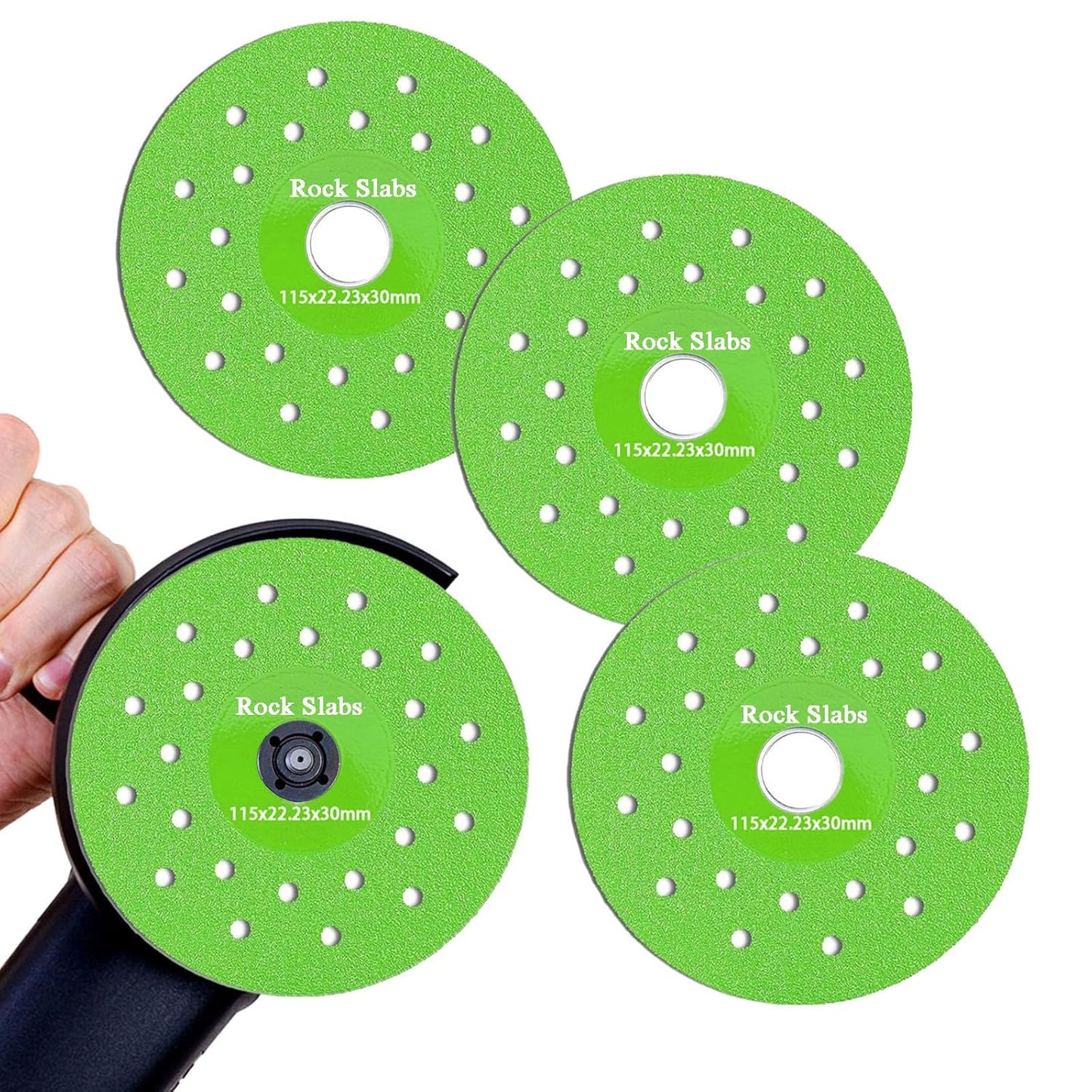 4.5" Diamond Disc for Rock Slabs 🪨 Ceramic · Tile · Marble · Granite 💎 Vacuum Brazed · Ultra-Thin 🔧 Angle Grinder · Bench Grinder · Die Grinder
