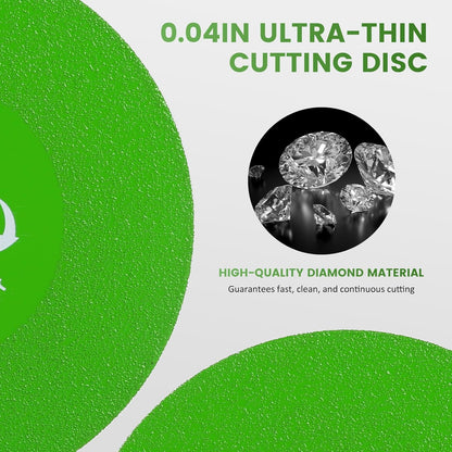 4.5" Diamond Disc for Rock Slabs 🪨 Ceramic · Tile · Marble · Granite 💎 Vacuum Brazed · Ultra-Thin 🔧 Angle Grinder · Bench Grinder · Die Grinder