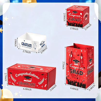 🔥2026 Graduation Explosion Pop Gift Box 🎓 Surprise Bounce Cash Box Grad Party Gift Bag Set