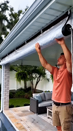 Clear Waterproof PE Tarp, Transparent Outdoor Cover with Metal Grommets💧