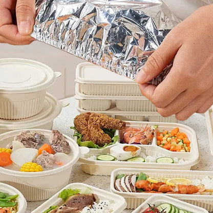 💰 Buy More, Save More! 💰 🔄 Reusable Aluminum Foil Food Covers – Keep your food warm & fresh! 🔥🍽️