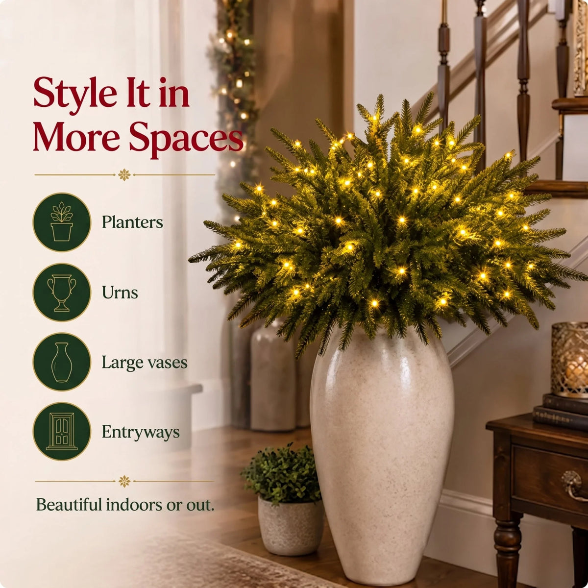 🎄🎄🎄Christmas Enchanted Evergreen Pine– Set of 5