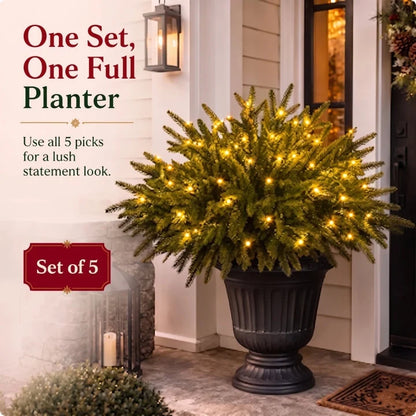🎄🎄🎄Christmas Enchanted Evergreen Pine– Set of 5