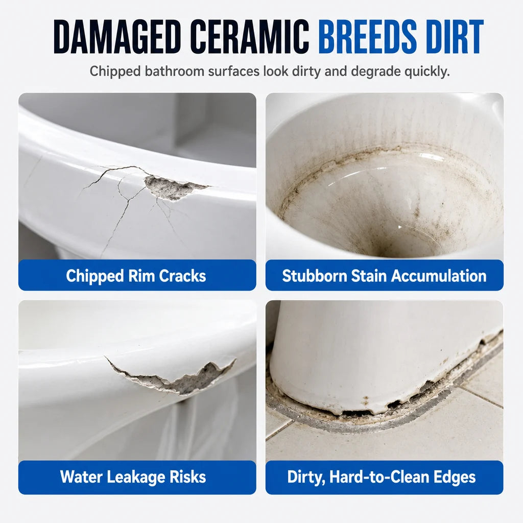 🔥🔥White Toilet Porcelain Repair Cream