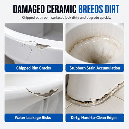 🔥🔥White Toilet Porcelain Repair Cream