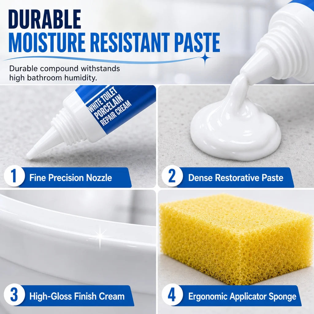 🔥🔥White Toilet Porcelain Repair Cream