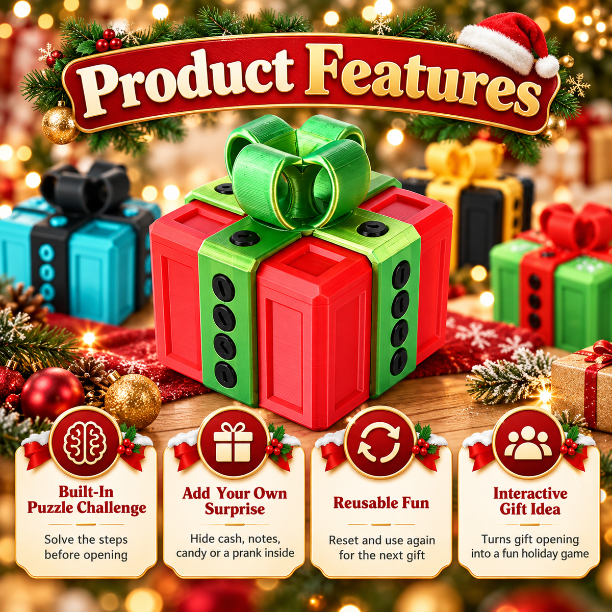 🎁 3D Christmas Prank Gift Box