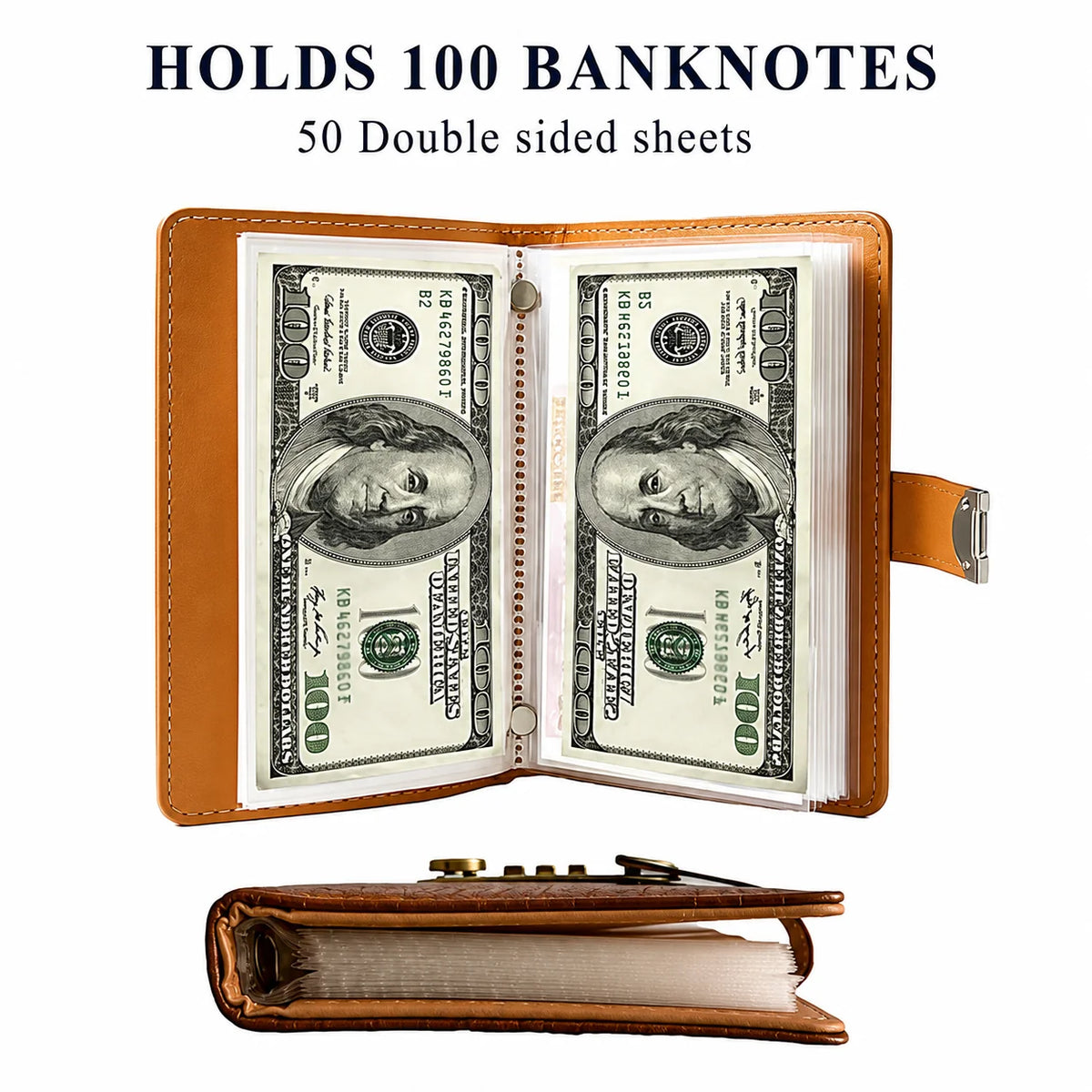 🔒100 Transparent Pocket Currency Collectors Album