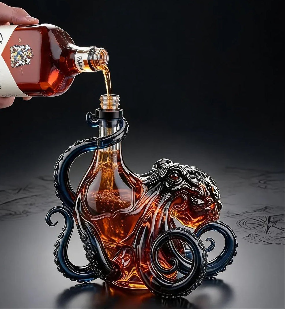 🔥HOT SALE 50% OFF - The Black Spiced Rum 3D Sculpted Octopus Collector's Edition Bottle🐙🥃