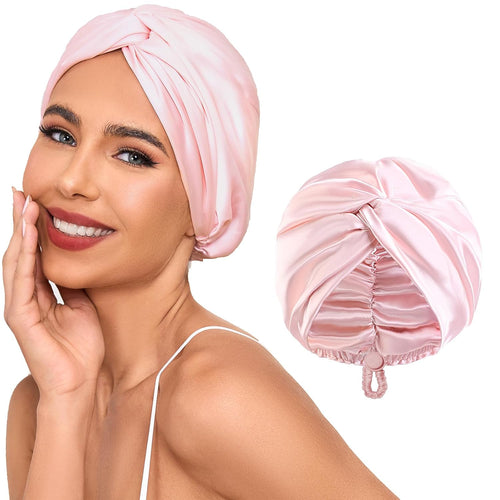 🌙 Good Hair Days Start Here: Adjustable Silk Satin Bonnet – Anti-Frizz, Zero Breakage, Perfect for Curly & Natural Hair 💖