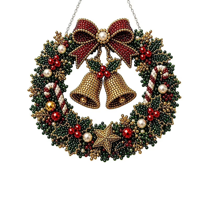 Christmas Diamond Painting Light Wreath DIY Kit