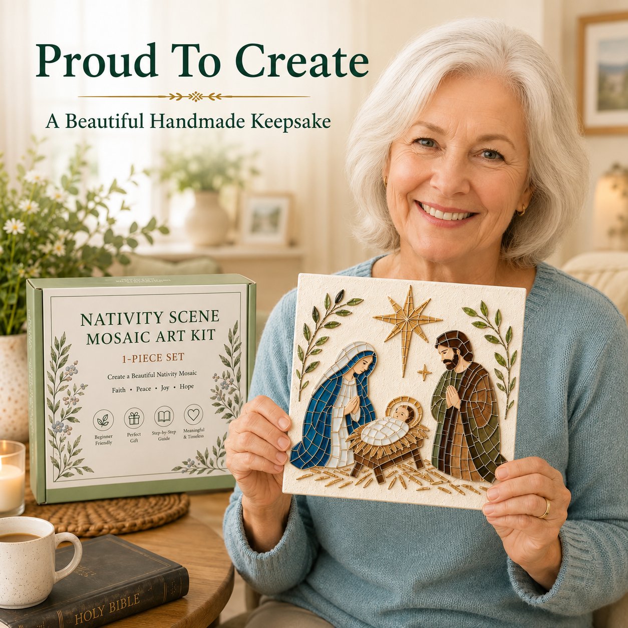 💥 LAST DAY 49% OFF - Nativity DIY Art Kit – Beginner-Friendly ✨